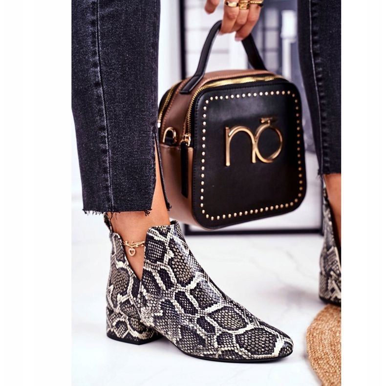 PV3 Cizme pentru femei cu decupaje, piele Visconi 2625804 gri 2