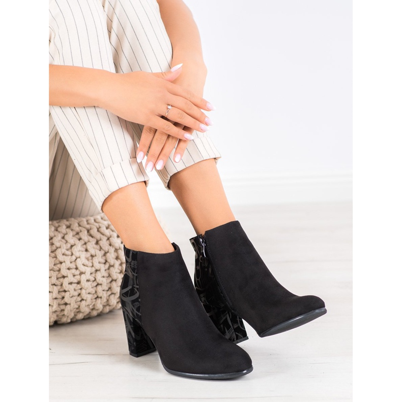 Sergio Leone Cizme calde cu model negru 1 Sergio Leone Cizme calde cu model negru 1