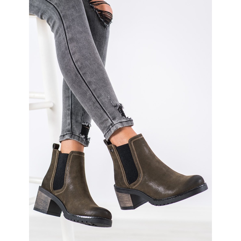 Sergio Leone Ghete Chelsea elegante verde 1