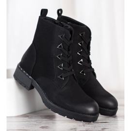 Sergio Leone Cizme negre cu dantelă negru 1 Sergio Leone Cizme negre cu dantelă negru 1