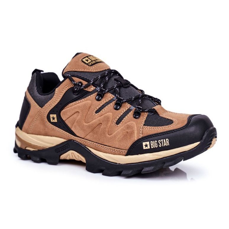Încălțăminte de trekking pentru bărbați Big Star Outdoor Camel GG174280 maro negru 1