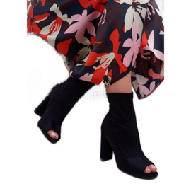 SEA Cizme de damă pe toc înalt Lycra Degete deschise Negru Mai întâi 2