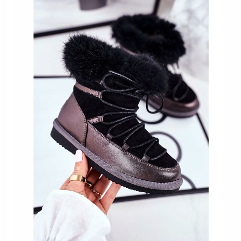 Cizme de zăpadă pentru copii Big Star Black GG374083 negru 1