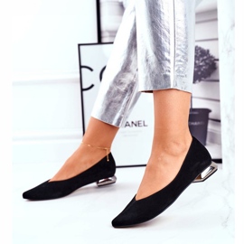 Balerini de damă Laura Messi Piele Neagră 2149 negru 2