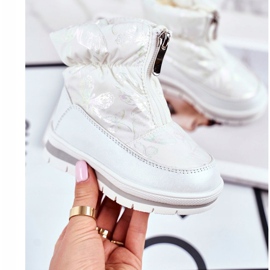 WEESTEP Cizme de zăpadă caldă din lână pentru copii, bule albe 2