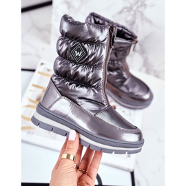 WEESTEP Cizme de zăpadă pentru copii încălzite cu lână Mumm Grey Dark gri 1