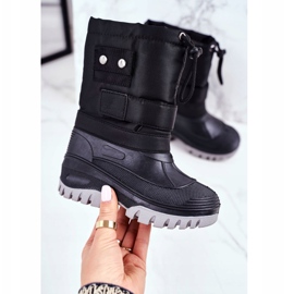 Apawwa Cizme de zăpadă izolate cu blană pentru copii Iarna fierbinte negru 1