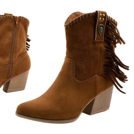 Cizme cowboy din piele de căprioară maro de la Lamimeila 1