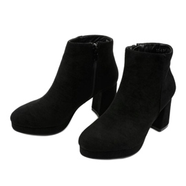 Botine negre din piele de căprioară pe stâlpul Mahoganis negru 2