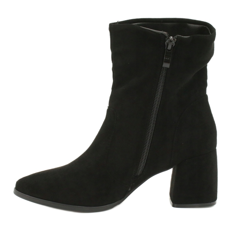 M.Daszyński Cizme negre din piele de căprioară MR2025-10 negru 1