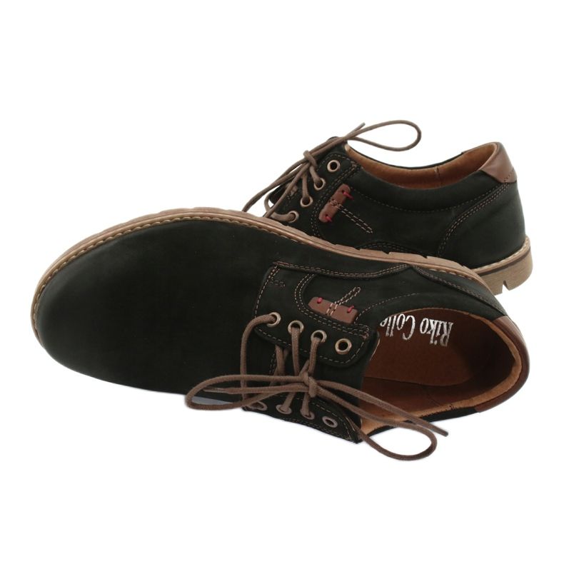 Pantofi casual cu șireturi Riko 761 pentru bărbați, negri negru 4
