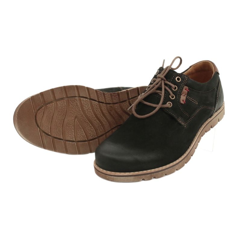 Pantofi casual cu șireturi Riko 761 pentru bărbați, negri negru 3