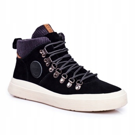 Adidași pentru bărbați din piele Big Star Black GG174330 negru 1