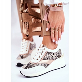 GOE Încălțăminte sport pentru femei Adidași Piele albă GG2N3045 multicolor 2