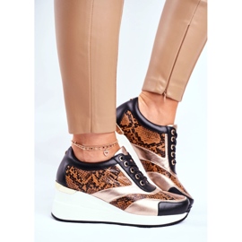 GOE Încălțăminte sport pentru femei Adidași Piele neagră GG2N3044 negru multicolor 2