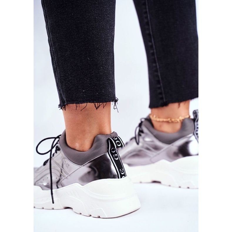 Adidași pentru femei Goe Leather Pewter GG2N3040 negru 2