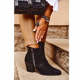 Cizme de damă cu toc înalt Big Star Black GG274362 negru 2 Cizme de damă cu toc înalt Big Star Black GG274362 negru 2