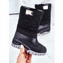 Apawwa Cizme de zăpadă izolate cu blană pentru copii, negre Mussi negru 2