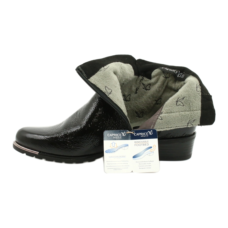 Cizme de damă Caprice Lacuit 25309-25 negru 7
