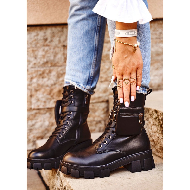 S.Barski Cizme de damă pe platformă Verdem încălzit negru 2