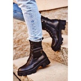 S.Barski Cizme de damă pe platformă Verdem încălzit negru 1