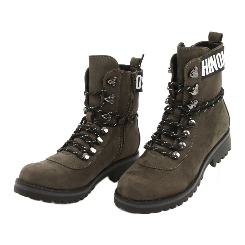 Evento Cizme de damă Timber High Khaki 9BT35-1331 Dk.Green negru 4