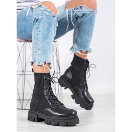 Seastar Muncitori la modă pe platformă negru 3