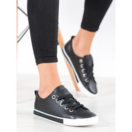 SHELOVET Adidași din piele ecologică negru 1