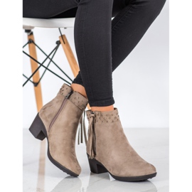 Kylie Cizme bej cu franjuri 1