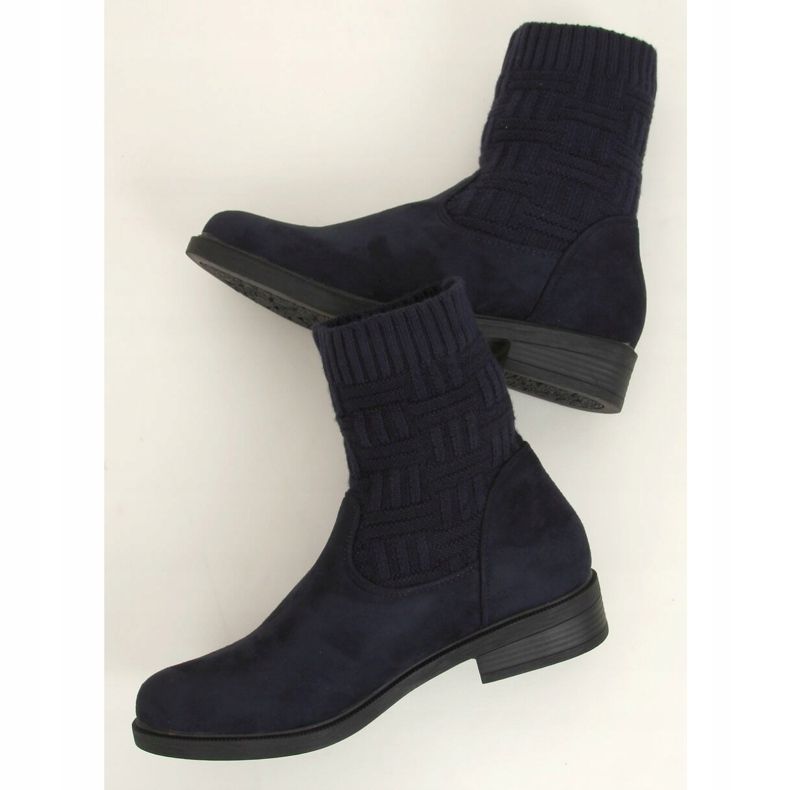Cizme cu un pulover superior E2100 Navy albastru marin 2
