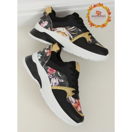 Negru NB332 Pantofi sport negri multicolor 1