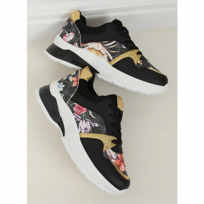 Negru NB332 Pantofi sport negri multicolor 2