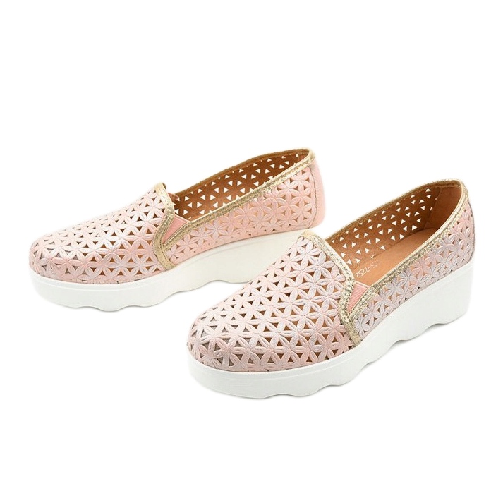 Încălțăminte de jazz roz, slip-on A19-7252 2