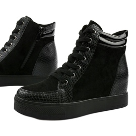 Adidași negri pe pană de Doreal negru 1 Adidași negri pe pană de Doreal negru 1