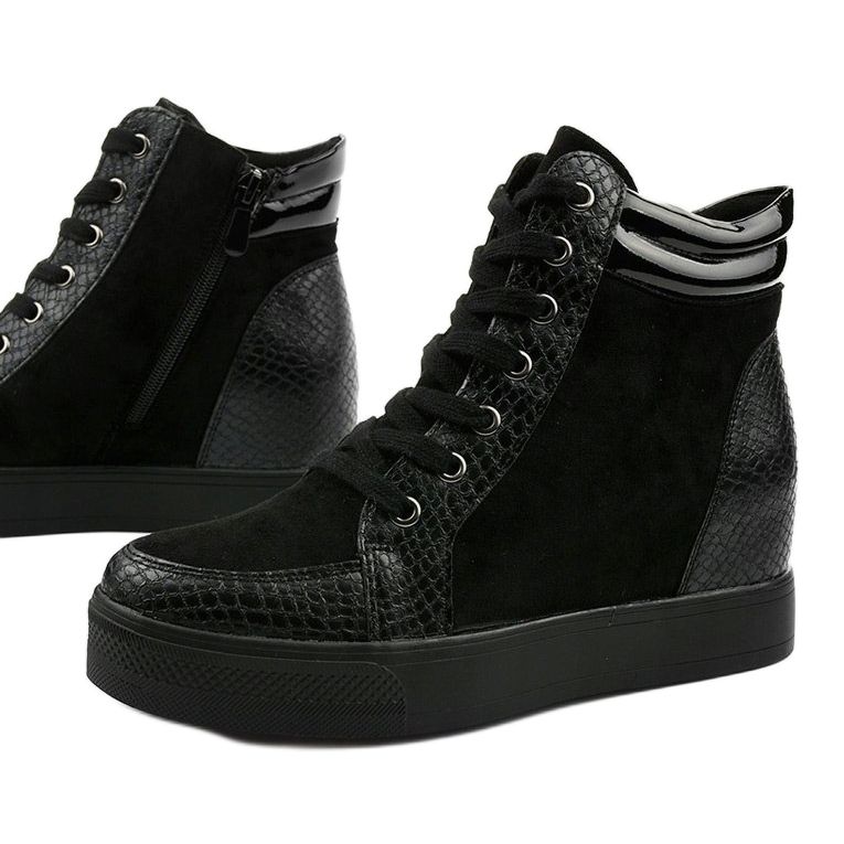 Adidași negri pe pană de Doreal negru 1 Adidași negri pe pană de Doreal negru 1