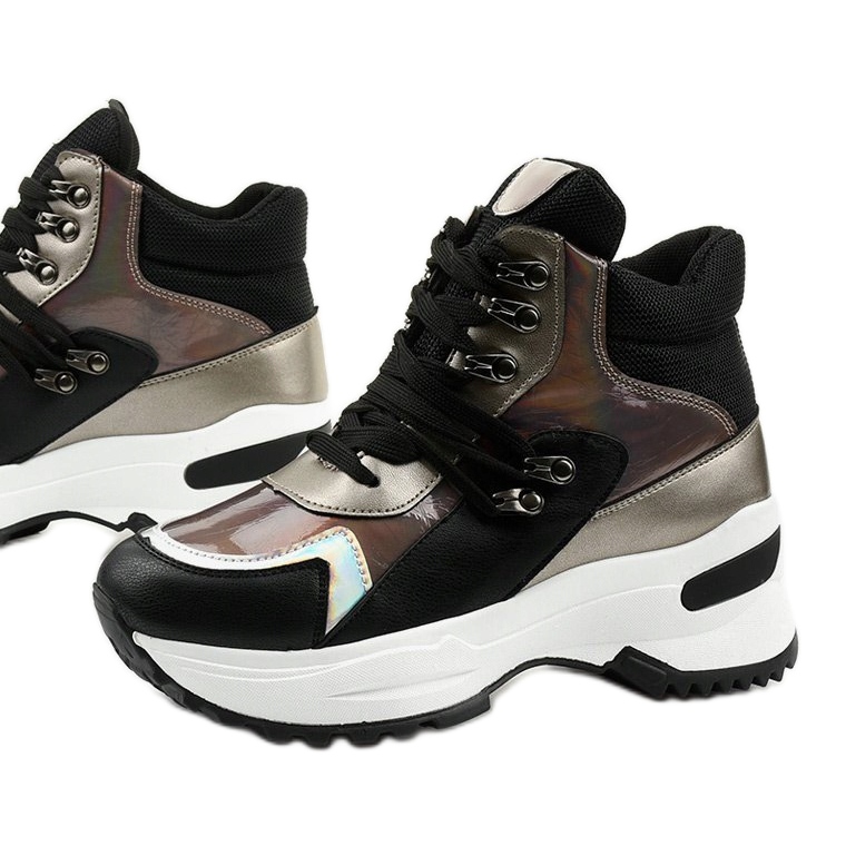 Adidași negri Gianna negru multicolor 1