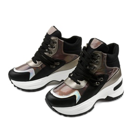 Adidași negri Gianna negru multicolor 2