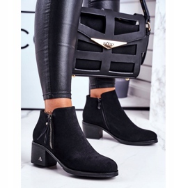 S.Barski Cizme de Damă pe Toc Blanche Negru cald 1