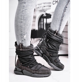 Cizme de zăpadă pentru femei Big Star Grey GG274629 gri 1