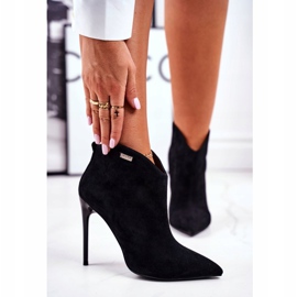 GOE Cizme de damă cu toc înalt piele de căprioară negru GG2N3033 2 GOE Cizme de damă cu toc înalt piele de căprioară negru GG2N3033 2