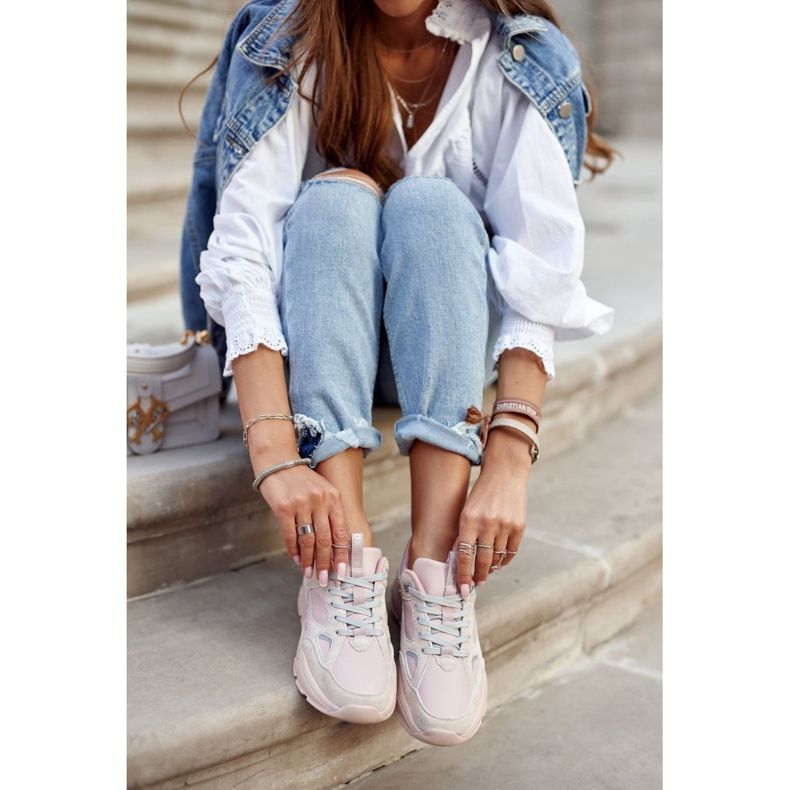 Adidași pentru femei Big Star Pink GG274655 roz 1