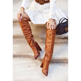 SEA Cizme de damă pe toc Camel cald Vellma maro 1