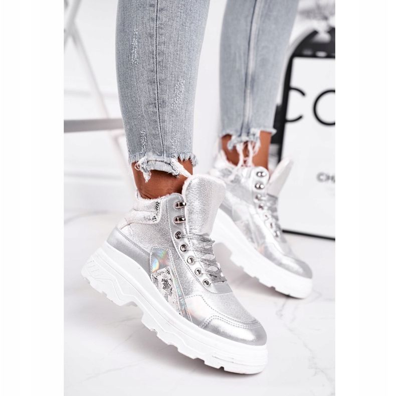 PS1 Încălțăminte de sport pentru femei Warmed Silver Davan argint 2