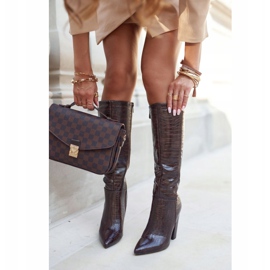 SEA Cizme de damă pe călcâi Belvim maro cald 1