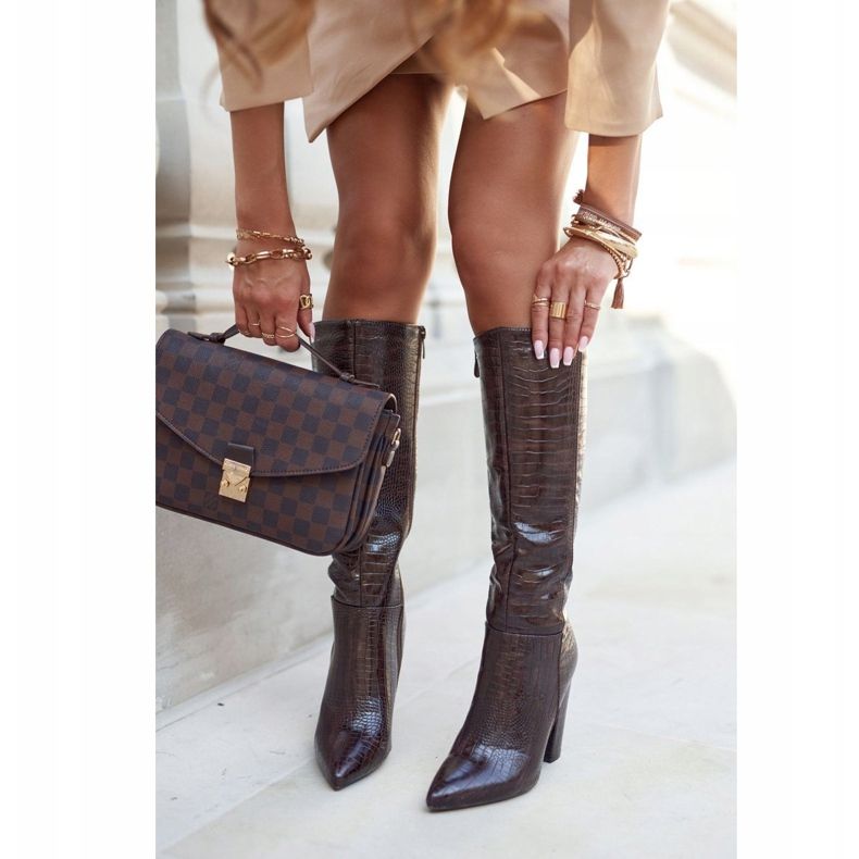 SEA Cizme de damă pe călcâi Belvim maro cald 1 SEA Cizme de damă pe călcâi Belvim maro cald 1