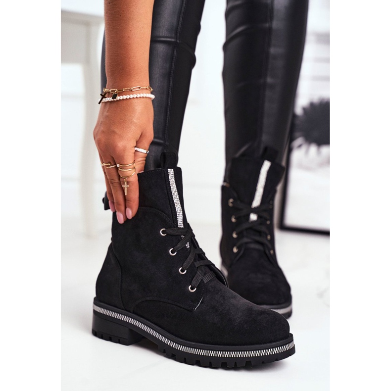 SEA Cizme de damă Eco Suede Black Hundret Procent negru 1