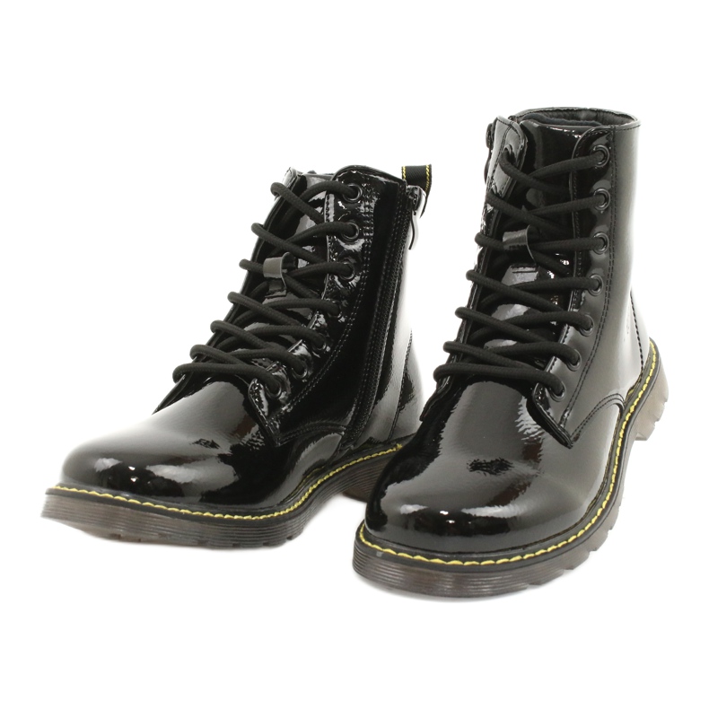 Cizme negre din piele lacuită Evento 20DZ23-3216 Marita negru 4