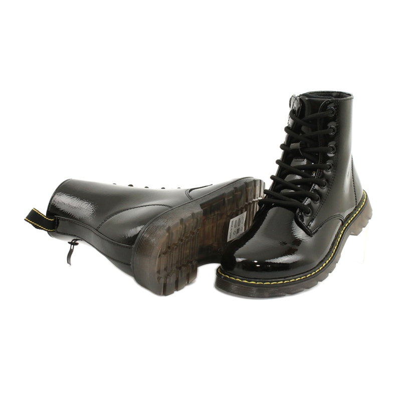 Cizme negre din piele lacuită Evento 20DZ23-3216 Marita negru 5