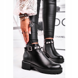 Cizme de piele caldă pentru femei Laura Messi Negru 2055 1