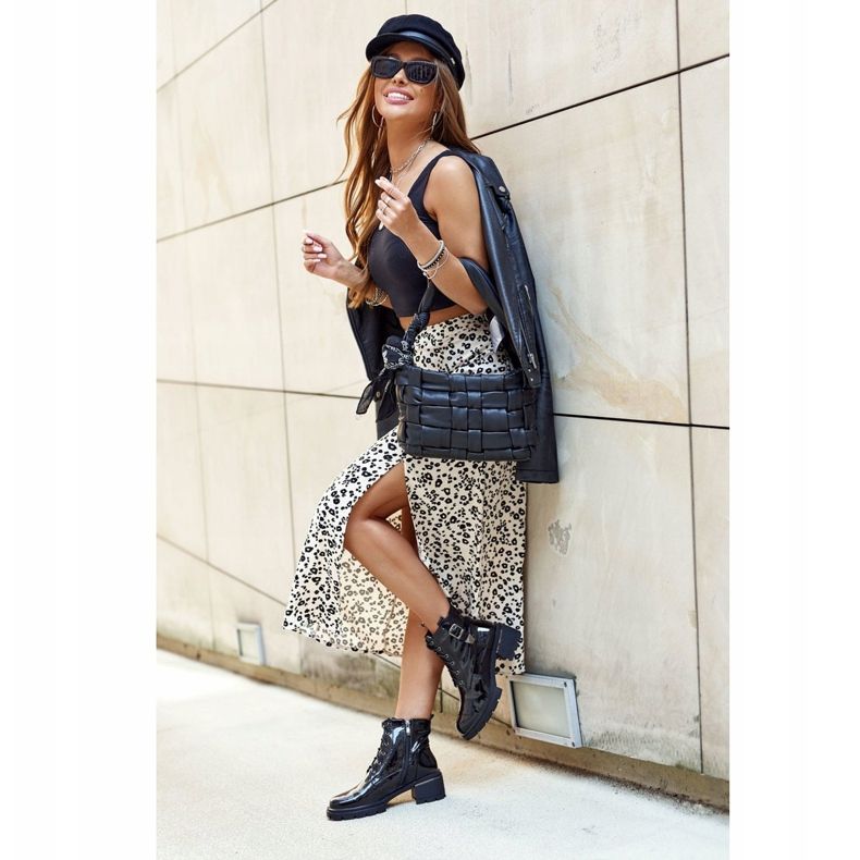 S.Barski Cizme de damă lacuit negru Drive Me Crazy 2